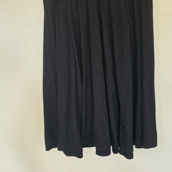 Torrid Black Lace Whimsigoth Dress Women 1X Vneck Boho Grunge Witchy Jersey Knit - Picture 4 of 9